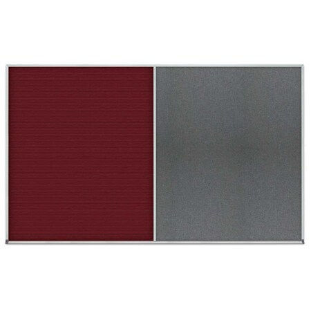 United Visual Products Triple Door Radius Corkboard, 72"x48", Sat, UV70055RC-SATIN-PUMICE UV70055RC-SATIN-PUMICE